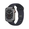 Apple Watch Series 8 [GPS + Cellular 45 mm] Smart Watch w/Graphite Stainless Steel Case with Midnight Sport Band. Fitness Tracker, Blood Oxygen & ECG Apps, Always- On Retina Display, Water Resistant - Image 2