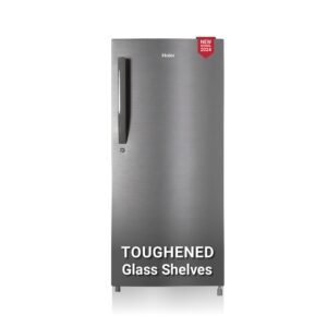 Haier 190L 5-Star Direct Cool Single Door Refrigerator (HED-205DS-P, Dazzle Steel, 2024 Model)