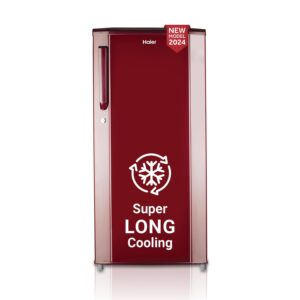 Haier 165 L, 1 Star, Direct-Cool Single Door Refrigerator (HED-171RS-P, Red Mono, 2024 Model)