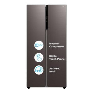 Midea 482 L Frost Free Inverter Compressor Side By Side Refrigerator With Active C Deodorizer ( Mdrs619Fgg28Ind, Black Jazz, Multi Air Flow, Touch Panel )