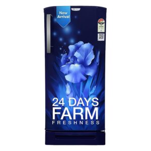 Godrej 180 L 4 Star Turbo Cooling Technology, 24 Days Farm Freshness Direct Cool Single Door Refrigerator With Base Drawer(2023 Model, RD EDGENEO 207D TDF AQ BL, Aqua Blue (Base Drawer)