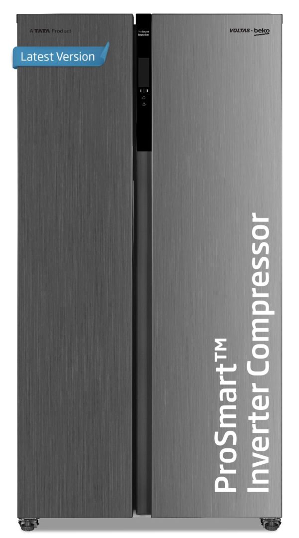 Voltas Beko, A Tata Product 472 L Frost free Pro Smart Inverter Side by Side Refrigerator (2023, RSB495XPE, INOX, Multi air flow)