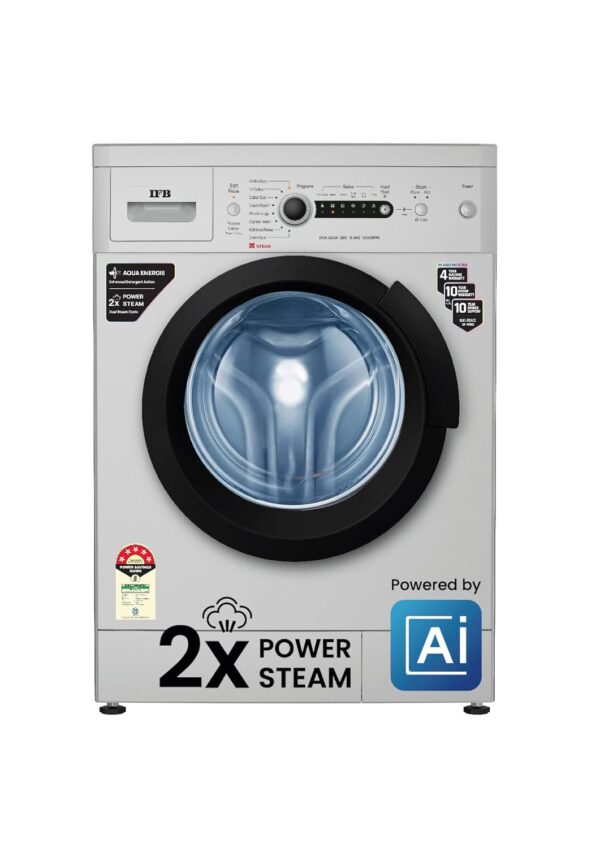 IFB 6 Kg 5 Star AI Powered Fully Automatic Front Load Washing Machine 2X Power Steam (DIVA AQUA GBS 6010, 2023 Model, Grey, In-built Heater, 4 years Comprehensive Warranty)