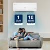 Voltas 1.5 ton 3 Star Inverter Split AC (Copper, 4-in-1 Adjustable Mode, Anti-dust Filter, 2024 Model, 183V Vectra CAW, White) - Image 7