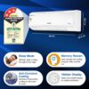 Voltas 1.5 ton 3 Star Inverter Split AC (Copper, 4-in-1 Adjustable Mode, Anti-dust Filter, 2024 Model, 183V Vectra CAW, White) - Image 5
