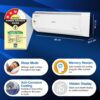 Voltas 1 Ton 3 Star, Inverter Split AC(Copper, 4-in-1 Adjustable Mode, Anti-dust Filter, 2023 Model, 123V Vectra Elite, White) - Image 5
