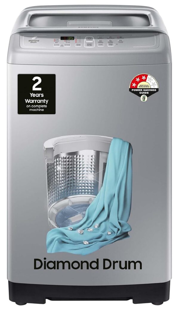 Samsung 7 kg, 3 star, Fully-Automatic Top Load Washing Machine (WA70A4002GS/TL, Imperial Silver)