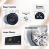 LG 11 Kg (Wash) / 7 Kg (Dry), AI Direct Drive Technology, Steam+ & Wi-Fi Front Load Fully Automatic Washer Dryer (FHD1107STB, Intelligent & Convenient Fabric Care, Wrinkle Care, Black Steel) - Image 9
