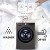 LG 11 Kg (Wash) / 7 Kg (Dry), AI Direct Drive Technology, Steam+ & Wi-Fi Front Load Fully Automatic Washer Dryer (FHD1107STB, Intelligent & Convenient Fabric Care, Wrinkle Care, Black Steel) - Image 4