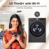 LG 11 Kg (Wash) / 7 Kg (Dry), AI Direct Drive Technology, Steam+ & Wi-Fi Front Load Fully Automatic Washer Dryer (FHD1107STB, Intelligent & Convenient Fabric Care, Wrinkle Care, Black Steel) - Image 8