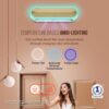 Lloyd Stellar 1.5 Ton 5 Star WiFi Inverter Split AC (6 in 1 Convertible, Mood Lighting + Ambi Lighting, Door Open Alert, Copper, Smart 4-Way Swing, 2024 Model, White with Silver Deco, GLS18V5FWSSL) - Image 4