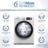 Whirlpool 7 Kg 5 Star Inverter Front Load Fully Automatic Washing Machine with In-Built Heater (XS7010BWW52E, Crystal White, 100+ Tough Stains, Steam Technology, 6th Sense Soft Move, 2024 Model) - Image 4