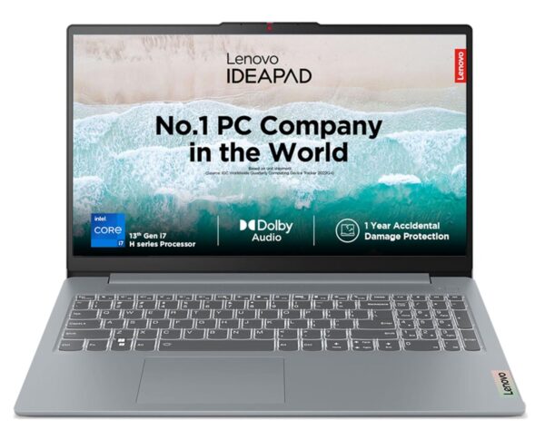 Lenovo IdeaPad Slim 3 13th Gen Intel Core i7-13620H 15" (38.1cm) FHD IPS 300 Nits Thin & Light Laptop (16GB/512GB SSD/Intel UHD Graphics/Win 11/MSO 21/1Yr ADP Free/Alexa/Grey/1.6Kg), 83EM008GIN