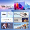 Hisense 108 cm (43 inches) E43N Series Full HD Smart Google LED TV 43E43N (Black) - Image 4